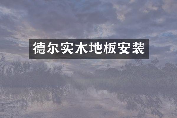 德尔实木地板安装