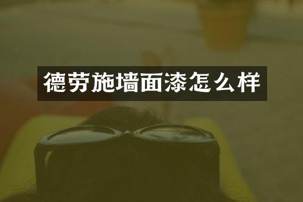 德劳施墙面漆怎么样