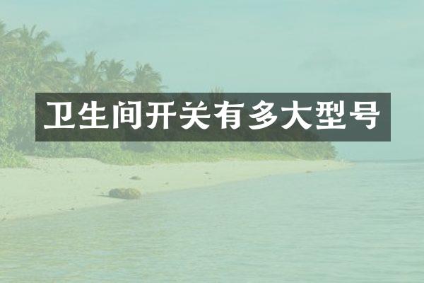 卫生间开关有多大型号