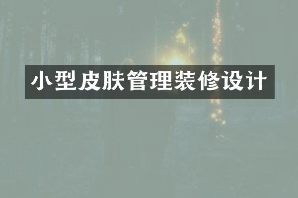 小型皮肤管理装修设计