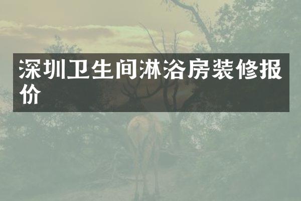 深圳卫生间淋浴房装修报价