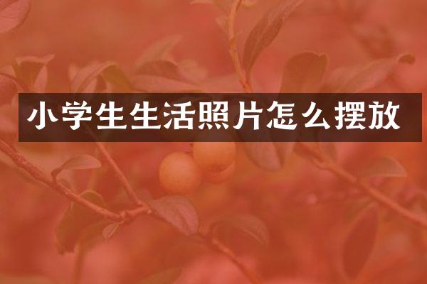 小学生生活照片怎么摆放