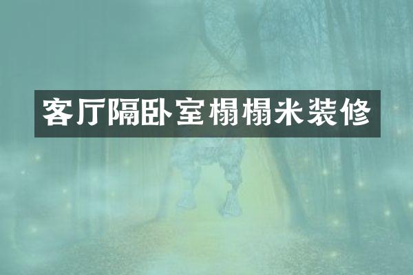 客厅隔卧室榻榻米装修
