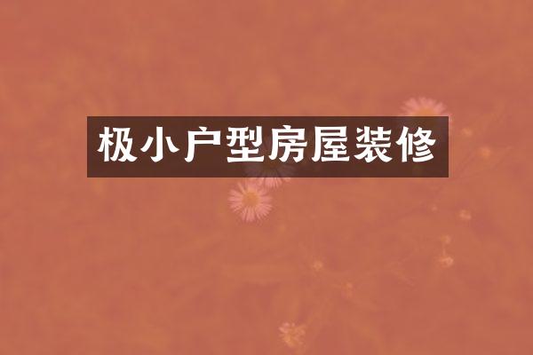 极小户型房屋装修