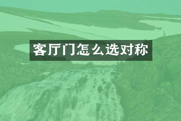 客厅门怎么选对称