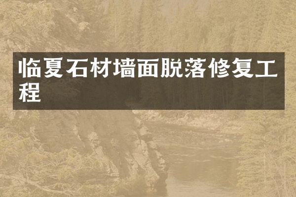 临夏石材墙面脱落修复工程