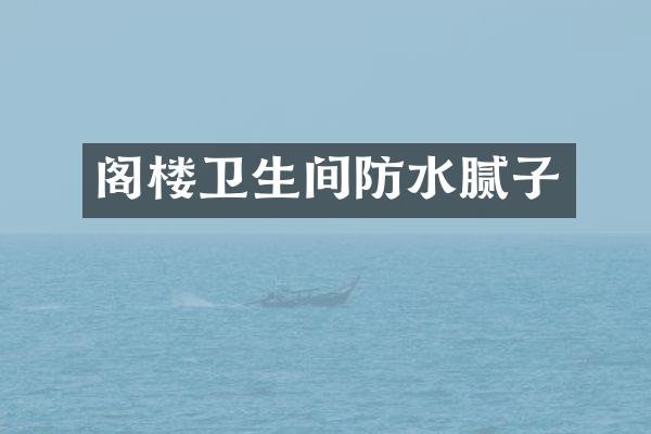 阁楼卫生间防水腻子