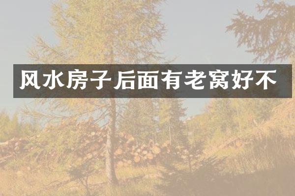 风水房子后面有老窝好不