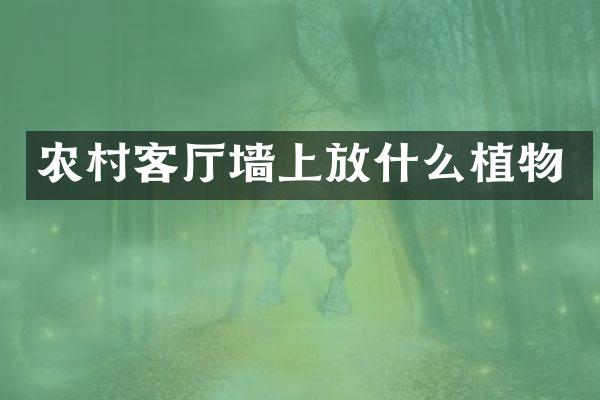 农村客厅墙上放什么植物