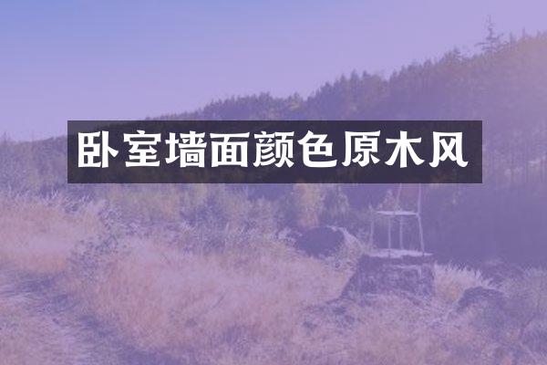 卧室墙面颜色原木风