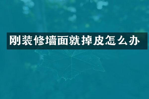 刚装修墙面就掉皮怎么办