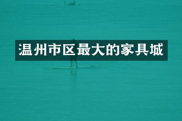温州市区最大的家具城