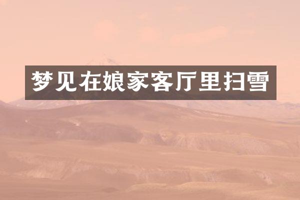 梦见在娘家客厅里扫雪