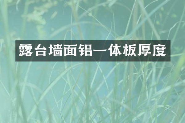 露台墙面铝一体板厚度