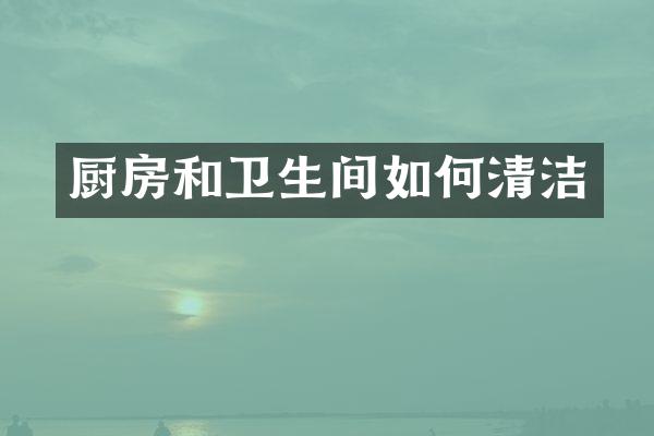 厨房和卫生间如何清洁