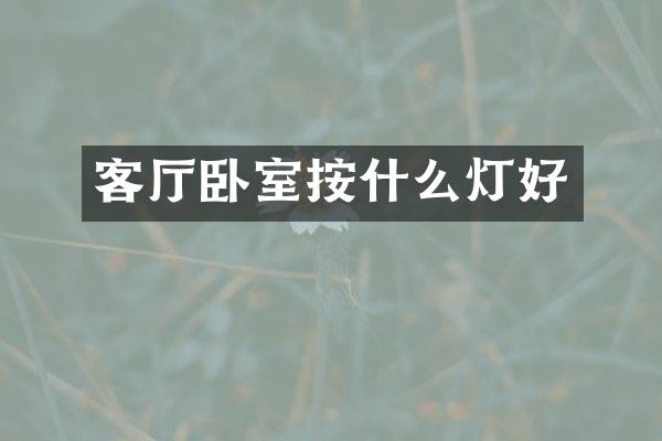 客厅卧室按什么灯好