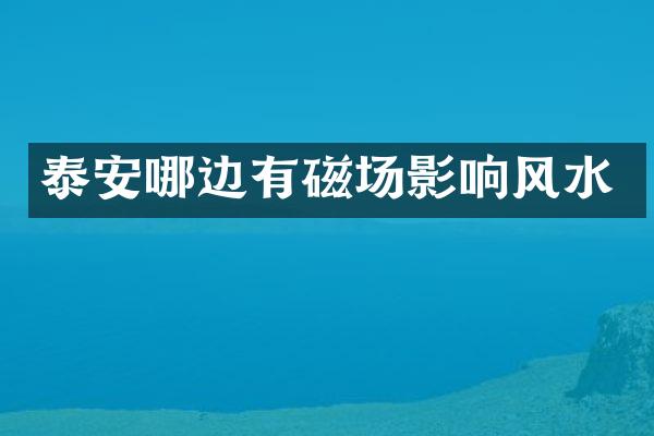 泰安哪边有磁场影响风水