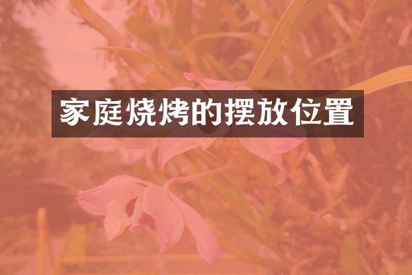 家庭烧烤的摆放位置