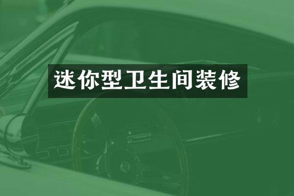 迷你型卫生间装修