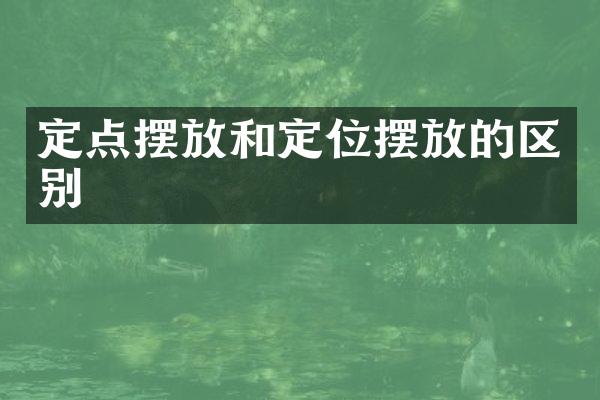 定点摆放和定位摆放的区别