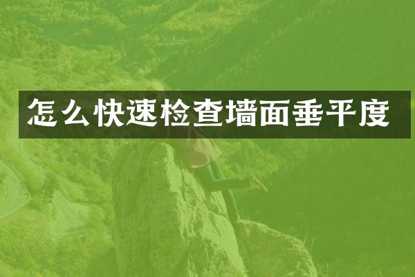 怎么快速检查墙面垂平度