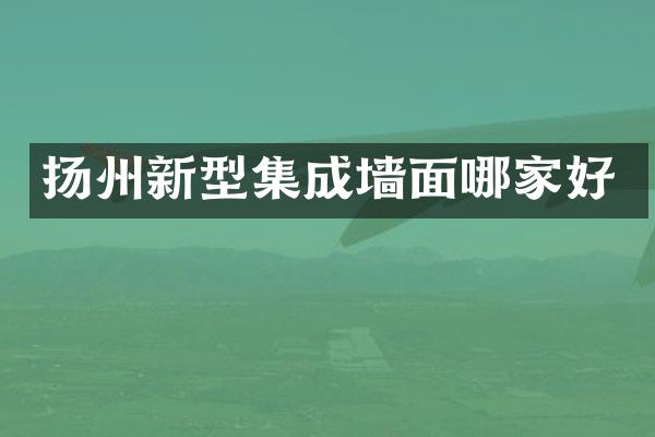 扬州新型集成墙面哪家好
