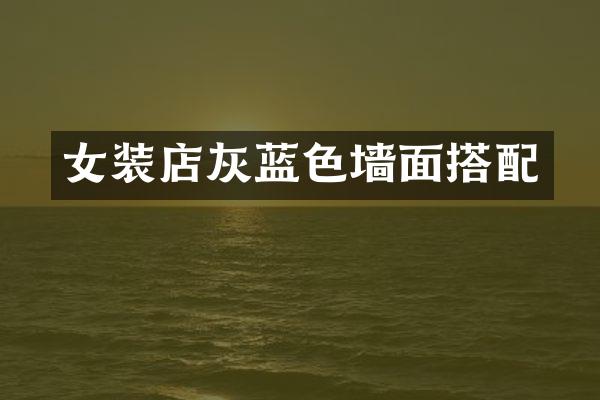女装店灰蓝色墙面搭配