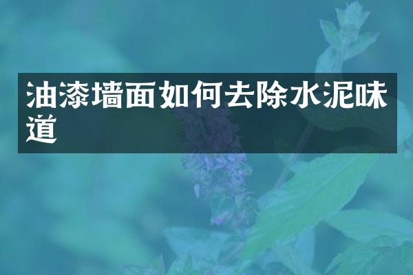 油漆墙面如何去除水泥味道