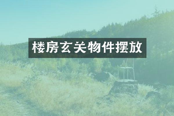 楼房玄关物件摆放