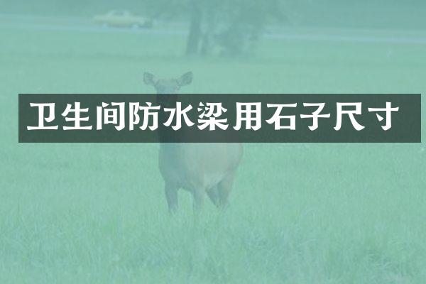 卫生间防水梁用石子尺寸