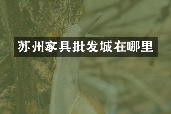 苏州家具批发城在哪里