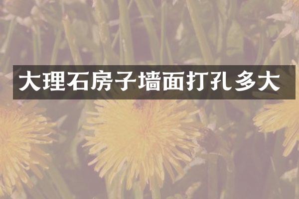 大理石房子墙面打孔多大
