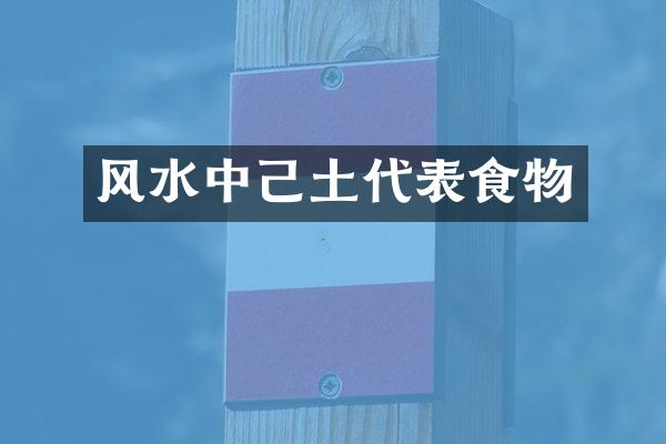 风水中己土代表食物