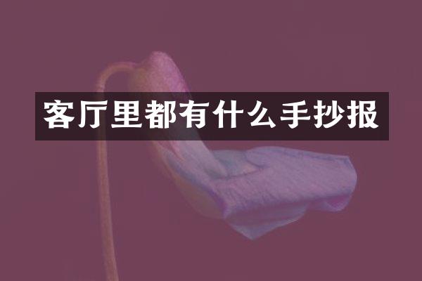 客厅里都有什么手抄报