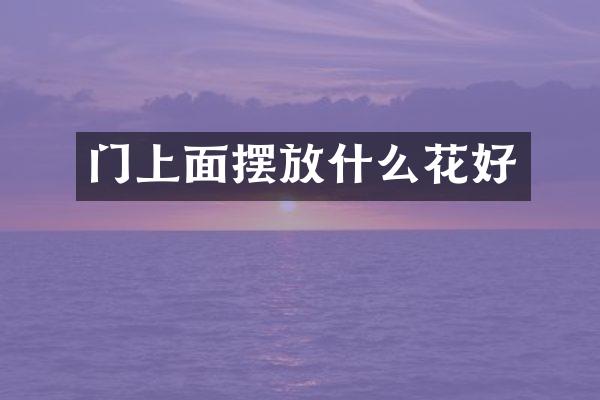 门上面摆放什么花好