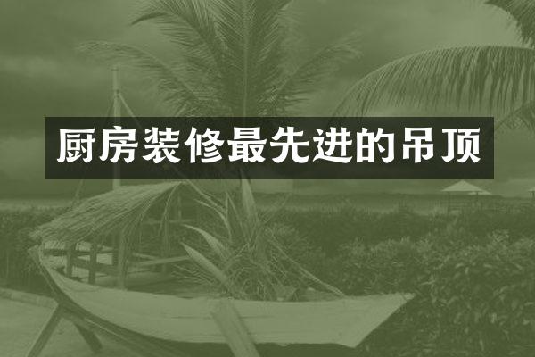 厨房装修最先进的吊顶