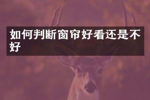 如何判断窗帘好看还是不好
