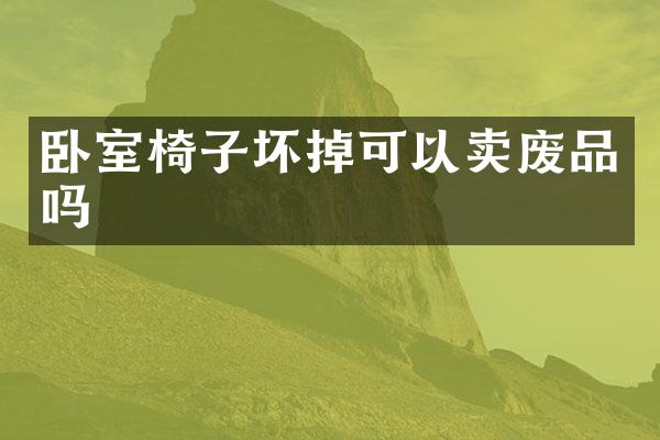 卧室椅子坏掉可以卖废品吗