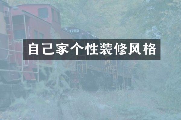 自己家个性装修风格