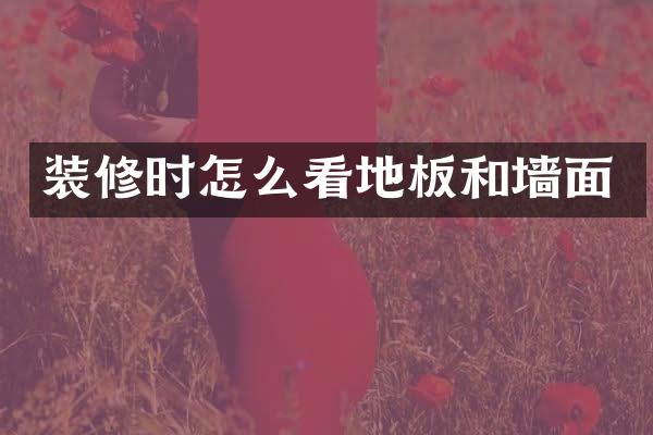 装修时怎么看地板和墙面