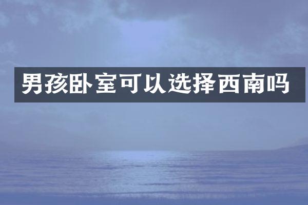 男孩卧室可以选择西南吗