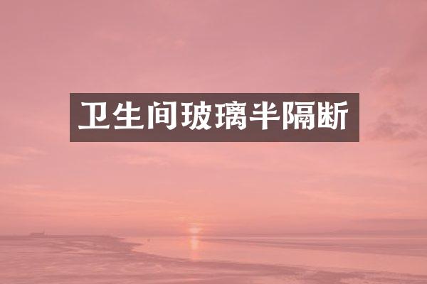 卫生间玻璃半隔断