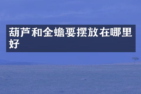 葫芦和金蟾要摆放在哪里好