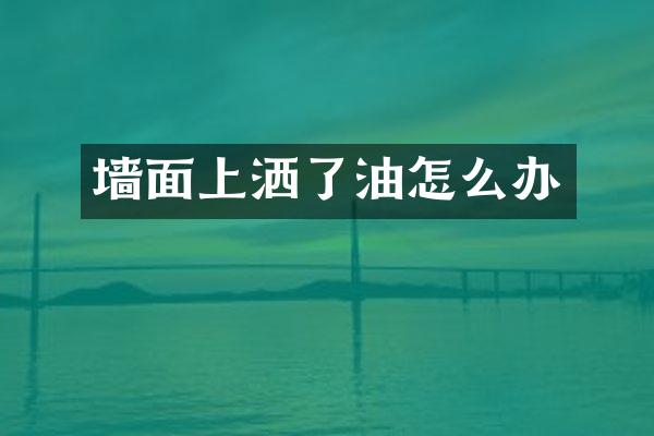 墙面上洒了油怎么办
