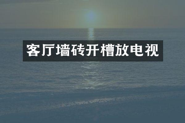 客厅墙砖开槽放电视