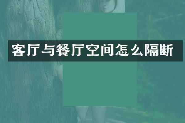 客厅与餐厅空间怎么隔断