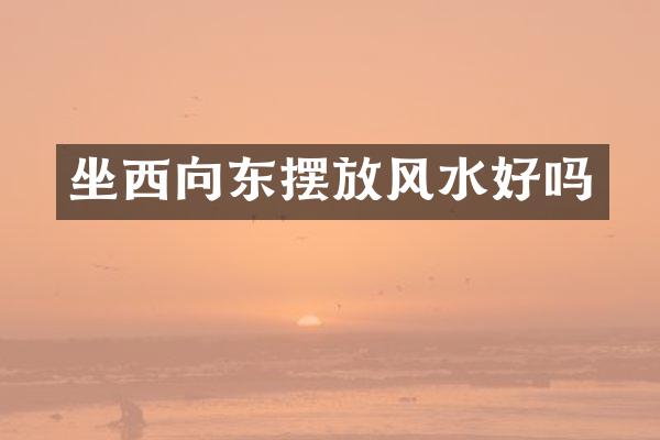 坐西摆放风水好吗