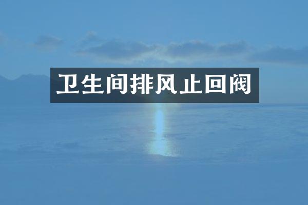 卫生间排风止回阀