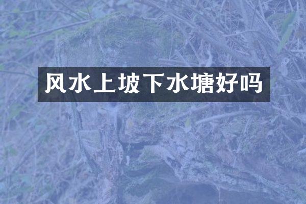 风水上坡下水塘好吗