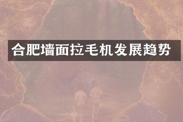 合肥墙面拉毛机发展趋势
